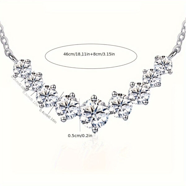 6541  An elegant diamond zircon necklace Women's Moissanite,Pendant Necklace 0.5 Carat - 7.6 Carat Jewelry Gifts #JL01-WJ-S0018 - Image 2
