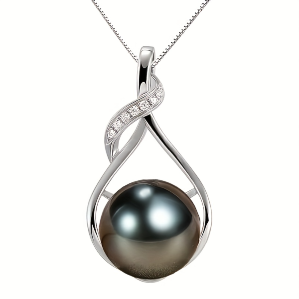 6541  Gifts for Women Wife-Tahitian-Black-Pearl-Necklace-Gift for  Wife Wedding Birthday Anniversary Jewelry-Mom Girlfriend Her  Mothers Day Gifts for Mom Women Valentines Day Christmas Day Gifts #JL01-WJ-S0054 - Image 8