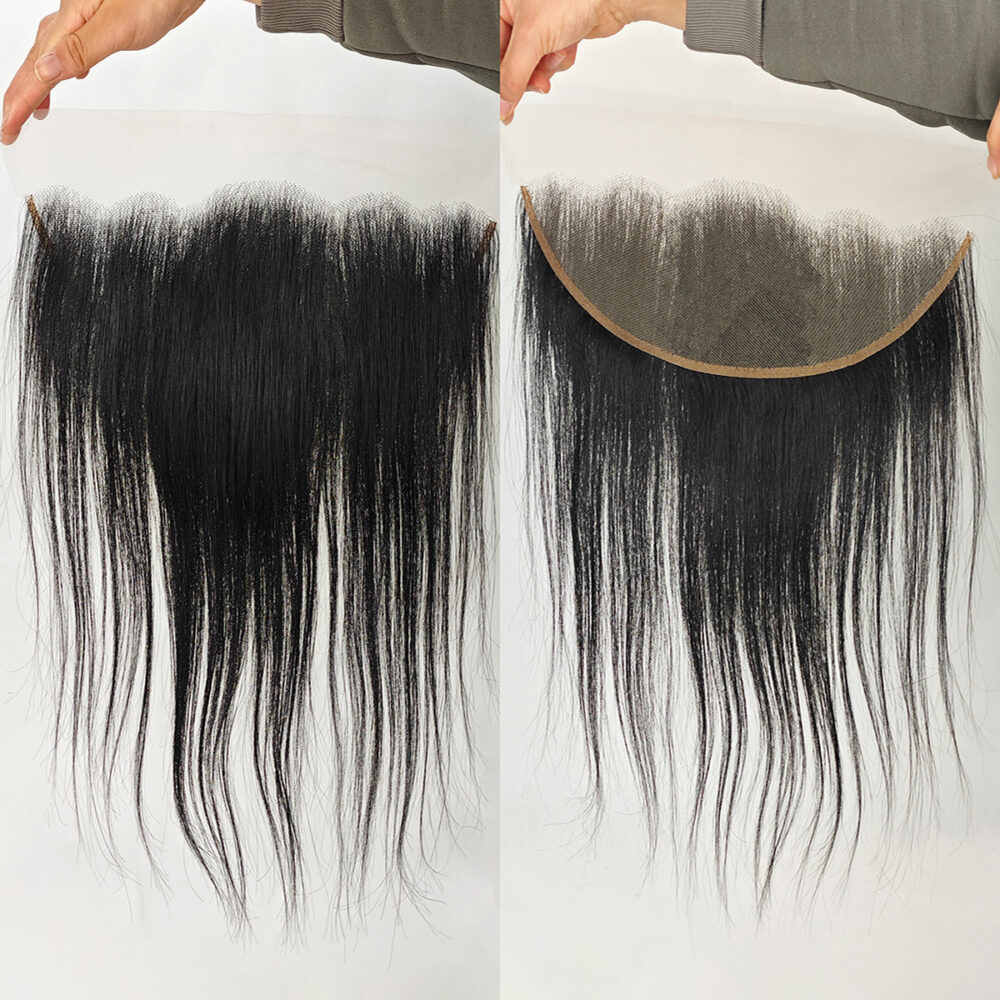 12 Inch Human Hair Straight 4x5 HD Lace Closure Blonde 12A Free Part Natural Hairline Baby Hair 100% Russian Blonde Virgin Remy Human Hair 150% Density #JL01-4X5 HD LACE CLOSURE 12”-NATURAL/DK - Image 5