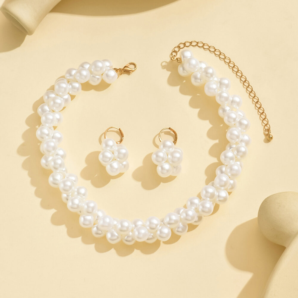 6541  Glamour Stud Earrings & Necklace Set: Sparkle Up Your Day #JL01-WJ-0191 - Image 5