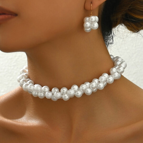 6541  Glamour Stud Earrings & Necklace Set: Sparkle Up Your Day #JL01-WJ-0191 - Image 4
