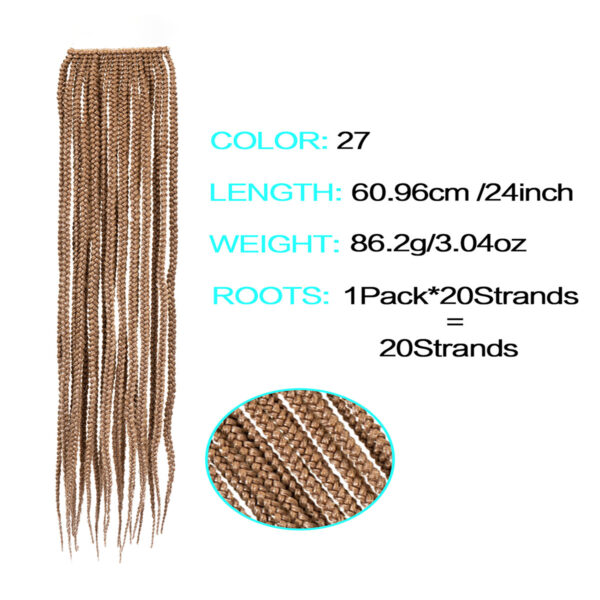 6541  3S THREE STRAND  Crochet Hair  Extensions Soft Synthetic Braiding Hair #JL01-3S THREE STRAND-BOX BRAID PURE 24-1/3S THREE STRAND-BOX BRAID PURE 24-2/3S THREE STRAND-BOX BRAID PURE 24-27/3S THREE STRAND-BOX BRAID PURE 24-M1B/BURG - Image 13