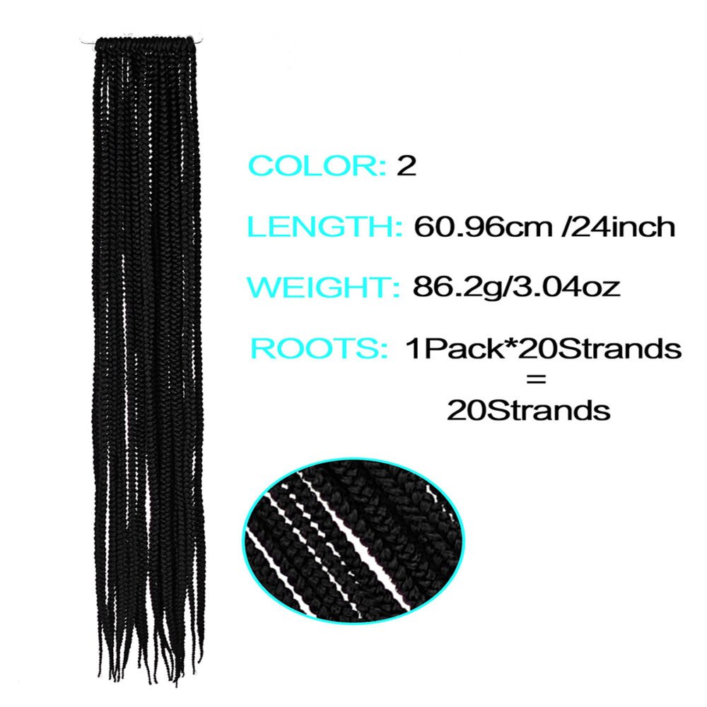 6541  3S THREE STRAND  Crochet Hair  Extensions Soft Synthetic Braiding Hair #JL01-3S THREE STRAND-BOX BRAID PURE 24-1/3S THREE STRAND-BOX BRAID PURE 24-2/3S THREE STRAND-BOX BRAID PURE 24-27/3S THREE STRAND-BOX BRAID PURE 24-M1B/BURG - Image 9