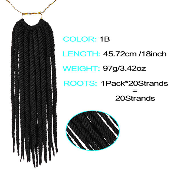 6541  FOUR STRAND SENEGAL TWIST Senegalese Twist Crochet Hair Braids #JL01-802-1B - Image 4