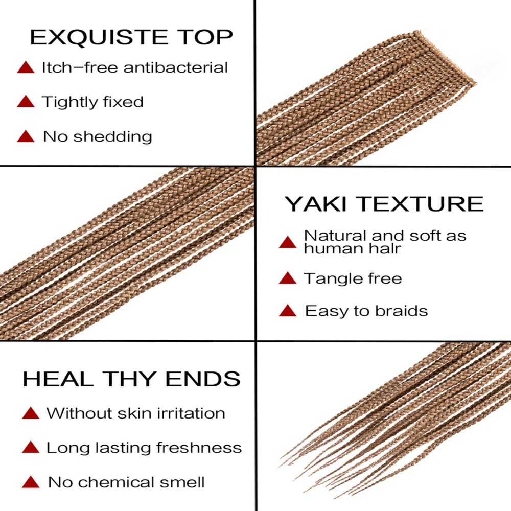 6541  3S THREE STRAND  Crochet Hair  Extensions Soft Synthetic Braiding Hair #JL01-3S THREE STRAND-BOX BRAID PURE 24-1/3S THREE STRAND-BOX BRAID PURE 24-2/3S THREE STRAND-BOX BRAID PURE 24-27/3S THREE STRAND-BOX BRAID PURE 24-M1B/BURG - Image 15