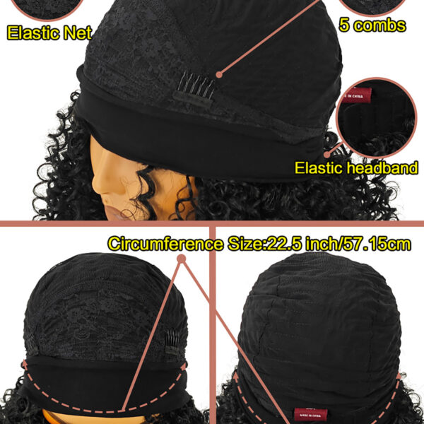 Especially Yours Curly Headband Wig Shoulder-Length Layers of Natural Spiral Curls with Full, Bouncy Volume, Comfy Stretch Band/Runway Shades of Black Headband Kinky Curly Synthetic Hair Wigs For African American Women 16 Inch #JL01-LY-1437A-1/LY-1437A-1B/LY-1437A-2/LY-1437A-OP1B30/LY-1437A-OP27/LY-1437A-OP430 - Image 6