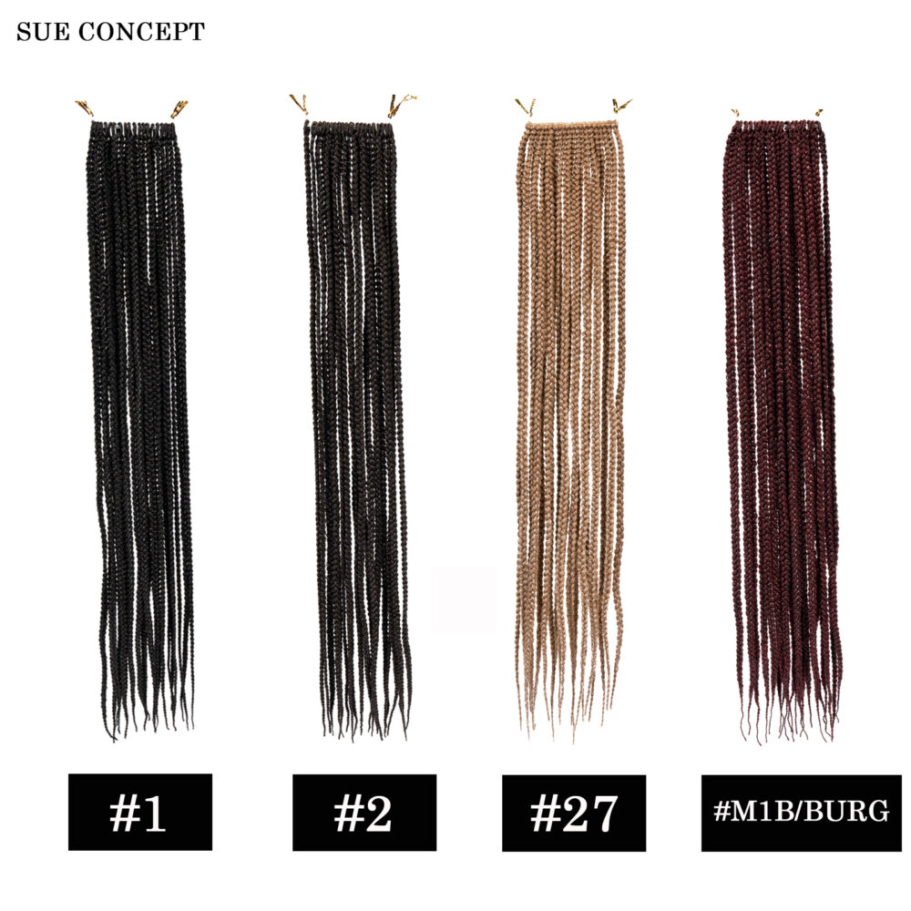 6541  3S THREE STRAND  Crochet Hair  Extensions Soft Synthetic Braiding Hair #JL01-3S THREE STRAND-BOX BRAID PURE 24-1/3S THREE STRAND-BOX BRAID PURE 24-2/3S THREE STRAND-BOX BRAID PURE 24-27/3S THREE STRAND-BOX BRAID PURE 24-M1B/BURG