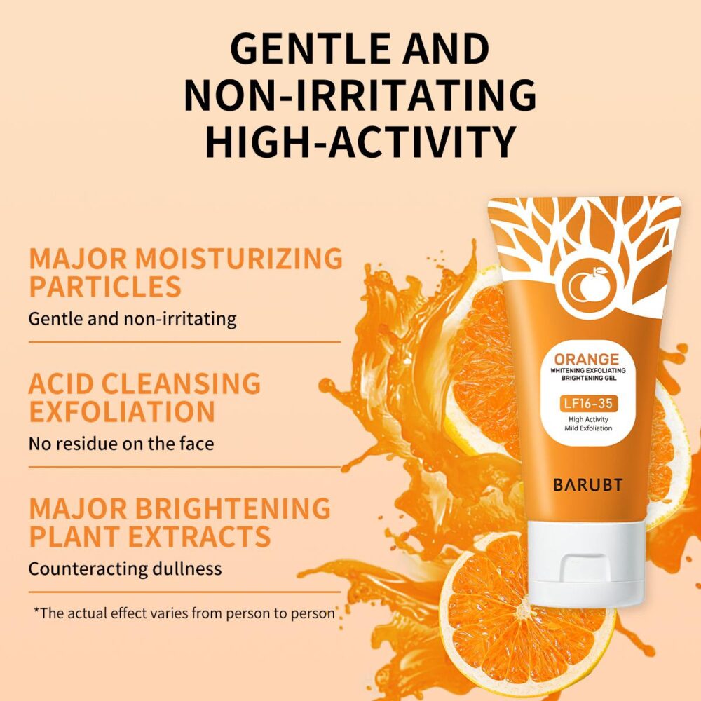 Orange Enzyme Exfoliating Gel Facial deep cleansing and moisturizing gentle mud to remove dead skin #JL02-A313-Orange Gel - Image 2