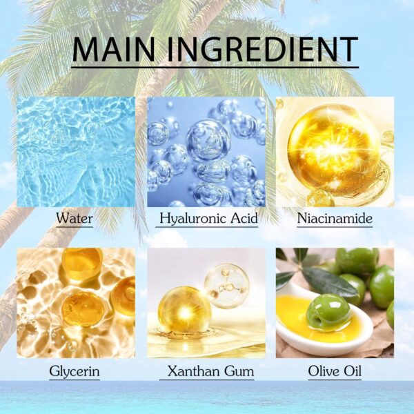 Hyaluronic Acid Hydra Sunscreen 50ml Chemical Sunscreen Hydra Breathable strong sunscreen #JL02-A313-Blue Sun Gel - Image 3