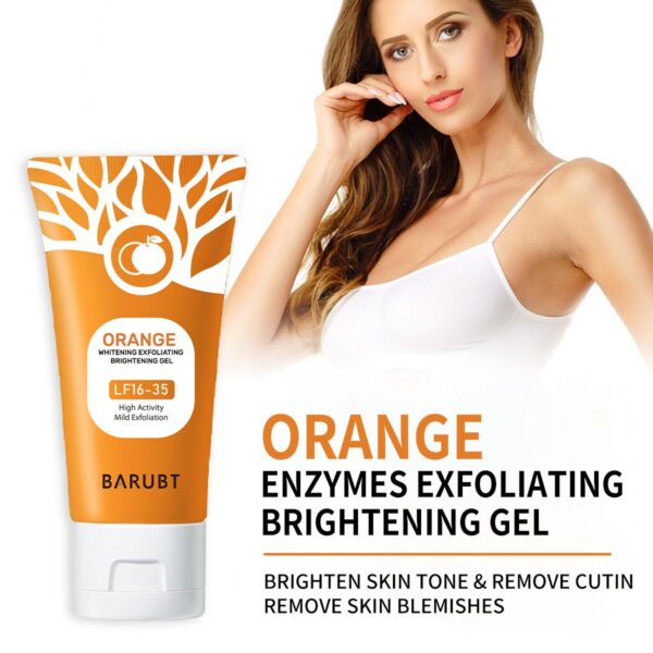 Orange Enzyme Exfoliating Gel Facial deep cleansing and moisturizing gentle mud to remove dead skin #JL02-A313-Orange Gel - Image 8