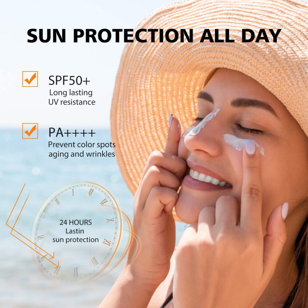 Hyaluronic Acid Hydra Sunscreen 50ml Chemical Sunscreen Hydra Breathable strong sunscreen #JL02-A313-Blue Sun Gel - Image 8