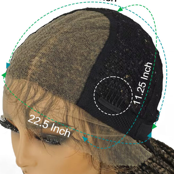 6541  28 inch Braided Wigs for Women Full Lace Front Box Braided  Wig KnotlessBraided Wigs plus Hand Braided  Wigs With Hair synthetic wig #JL01-1032-T27/1032-T30/1032-T530 - Image 3