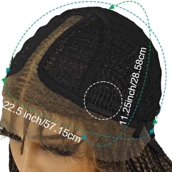 6541  30 inch Braided Wigs for Black Women Full Lace Front Box Braided  Wig KnotlessBraided Wigs Lightweight Braids Synthetic Lace Front #JL01-1038-T27/1038-T30/1038-T530 - Image 3