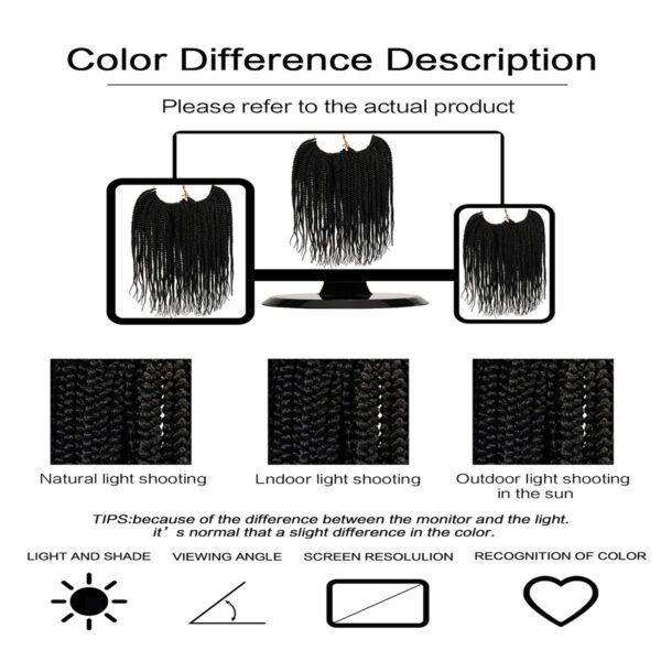 6541  BRAID PRE-FEATHERED BOX BRAID 14" #JL01-FREETRESS-BRAID-1B - Image 6