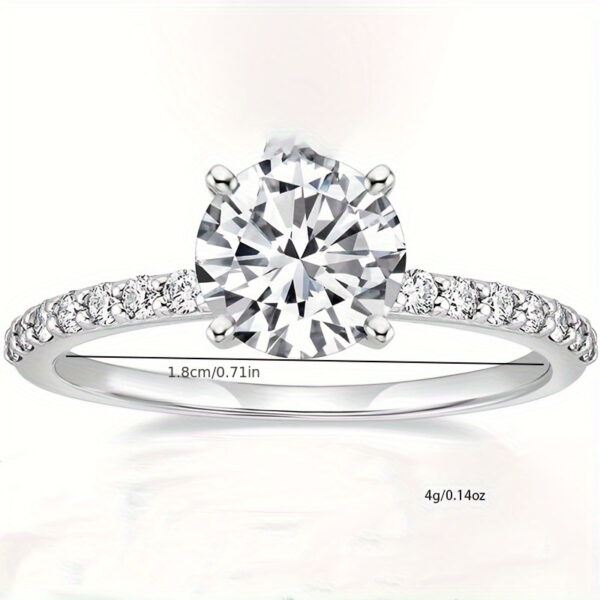 6541  1.25 Carat Round Solitaire Cubic Zirconia Engagement Ring Halo Promise Ring #JL01-WJ-S0016-1 - Image 5