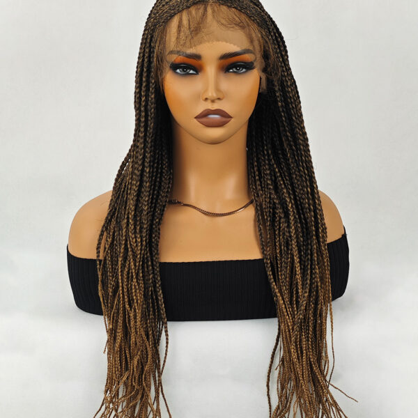 6541  28 inch Braided Wigs for Women Full Lace Front Box Braided  Wig KnotlessBraided Wigs plus Hand Braided  Wigs With Hair synthetic wig #JL01-1032-T27/1032-T30/1032-T530 - Image 2