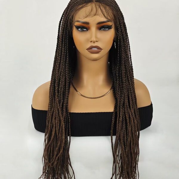 6541  28 inch Braided Wigs for Women Full Lace Front Box Braided  Wig KnotlessBraided Wigs plus Hand Braided  Wigs With Hair synthetic wig #JL01-1032-T27/1032-T30/1032-T530 - Image 8