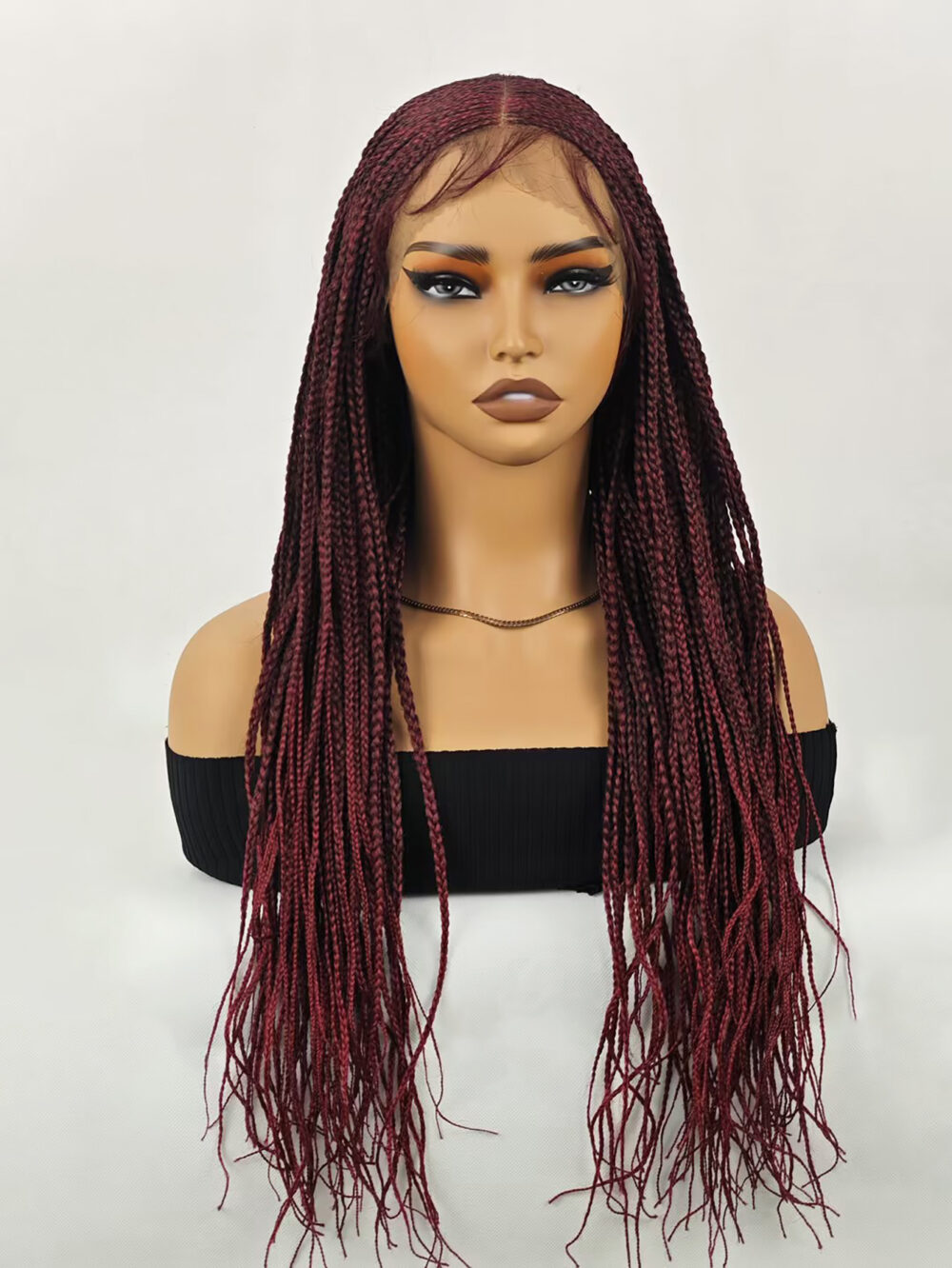 6541  28 inch Braided Wigs for Women Full Lace Front Box Braided  Wig KnotlessBraided Wigs plus Hand Braided  Wigs With Hair synthetic wig #JL01-1032-T27/1032-T30/1032-T530 - Image 12