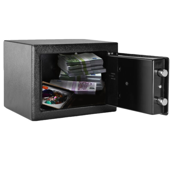 Mini Wall-in Style Electronic Code Metal Steel Box Safe Case 17EF Black #SY-61958008 - Image 7