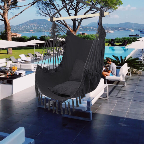 Pillow Tassel Hanging Chair Gray #SY-52717374 - Image 5