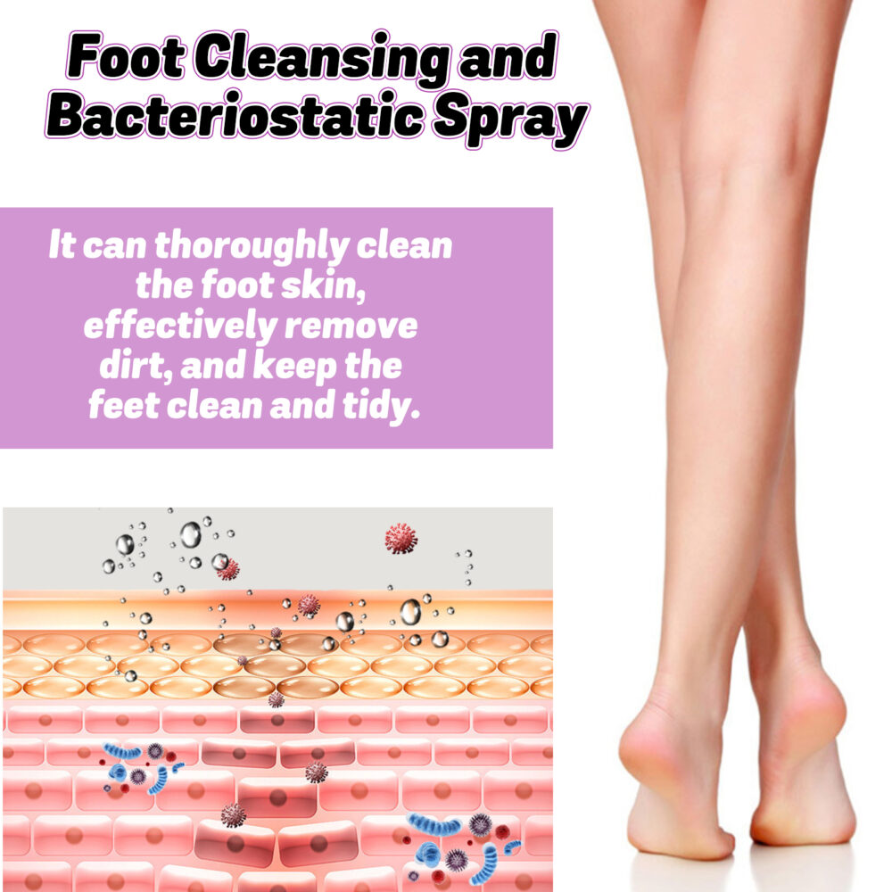 Foot Care Spray Relieves foot odor and sweat Foot Cleaning Desalinates odor and relieves itch Refreshing foot spray #JL04-XIA07-A011-35-VT1 - Image 4