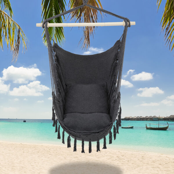 Pillow Tassel Hanging Chair Gray #SY-52717374 - Image 10