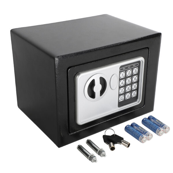 Mini Wall-in Style Electronic Code Metal Steel Box Safe Case 17EF Black #SY-61958008 - Image 8