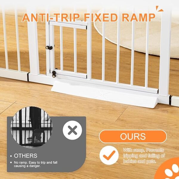 6541  Pet dog door, Indoor Dog door with Cat door Automatic closing Pet door Stair Safety door Dog door Pressure mounting Kit [29.9-48 "ultra wide and 31.5" high]. #JL01-USA-226 - Image 2