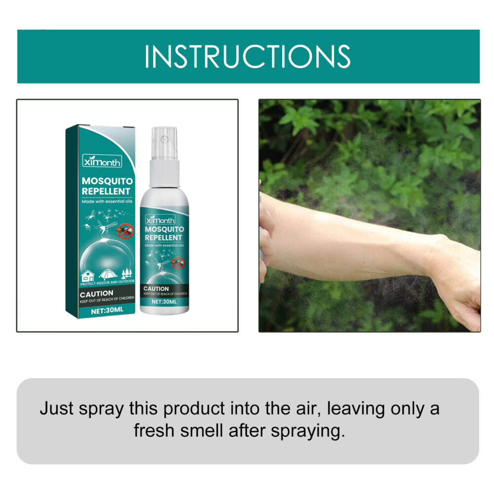 Mosquito repellent spray Outdoor indoor anti-mosquito bites skin itch relief portable mosquito repellent spray #WM-XIB02-A001-30-GN1 - Image 10