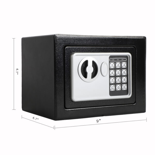Mini Wall-in Style Electronic Code Metal Steel Box Safe Case 17EF Black #SY-61958008 - Image 16