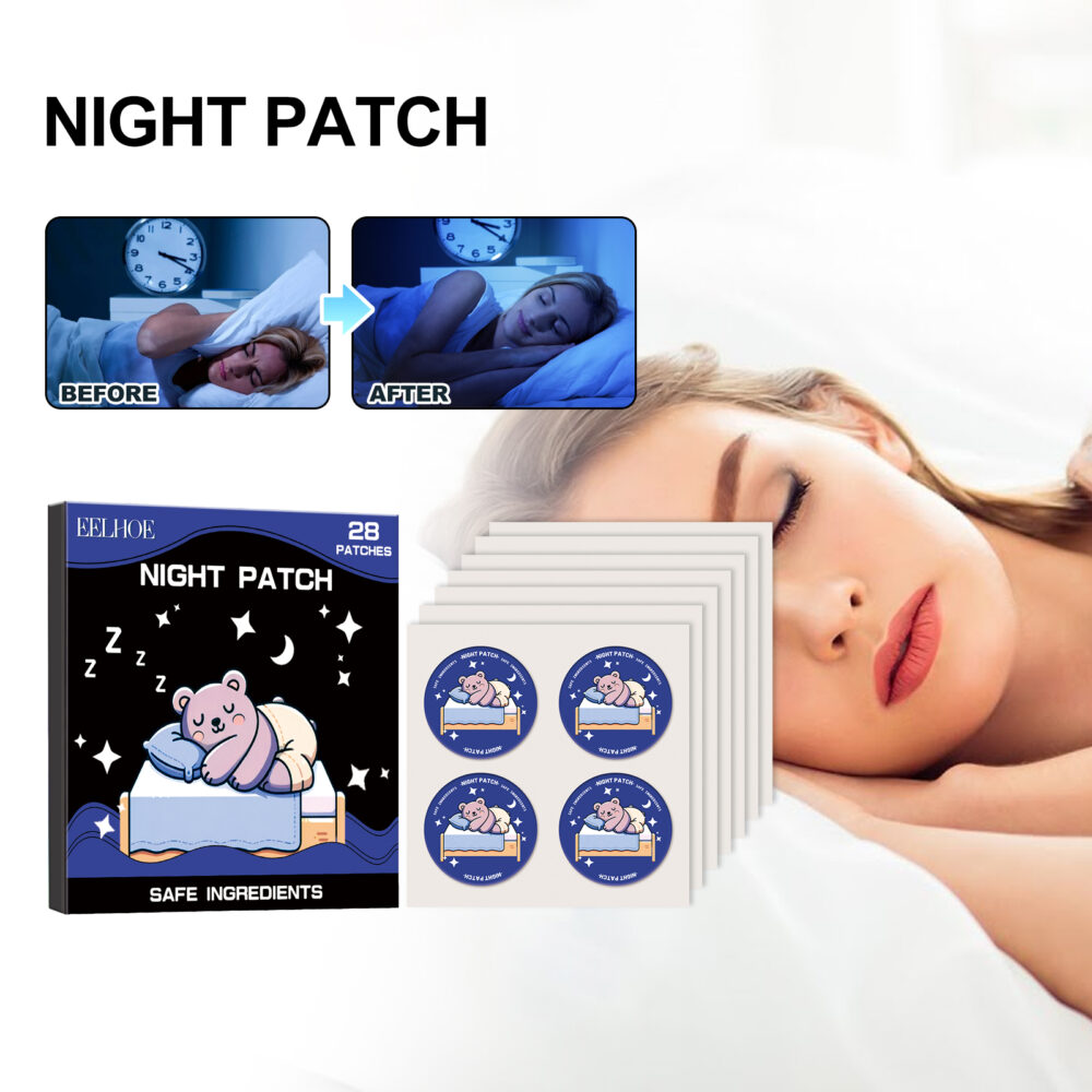 Cartoon plant-based sleep patches relieve muscle tension and body fatigue to help you fall asleep quickly #JL04-EEB07-A001-28-BK1