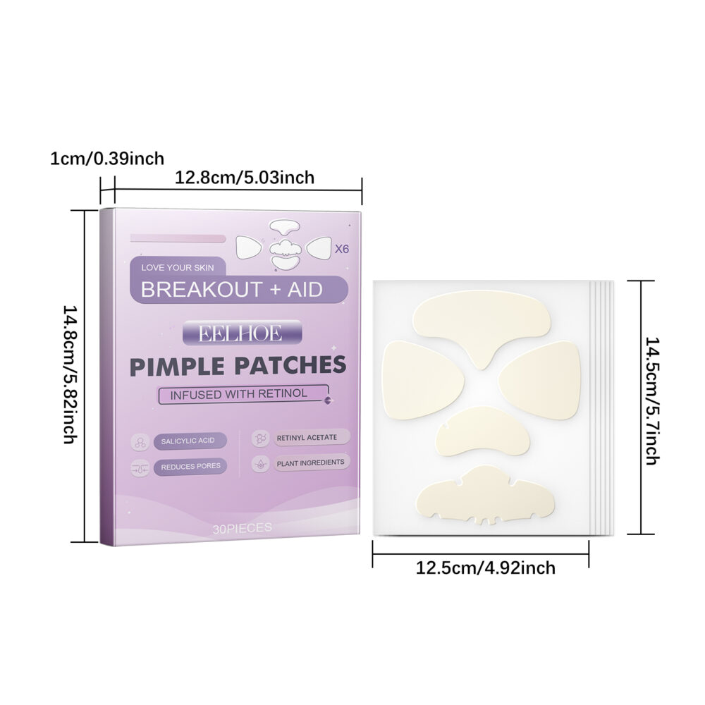 Cheek Acne Patch Salicylic Acid Facial Treatment for Acne Acne Closing Gentle Cleansing Patch #JL04-EEA05-A015-30-VT1 - Image 2