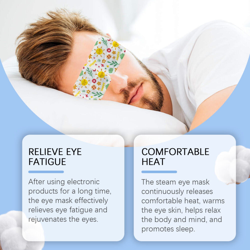 Sleep Steam eye mask Mild hot compress to relieve eye fatigue and improve sleep quality Daily use #JL04-WIA05-A005-5-BU1 - Image 2