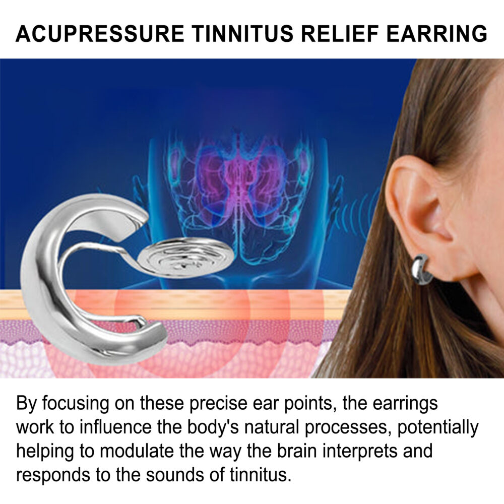 Chiropractic tinnitus Relief Earring Ear care Relief ear discomfort tinnitus ear massage earrings #JL04-HEK01-A004-1-BU1 - Image 8