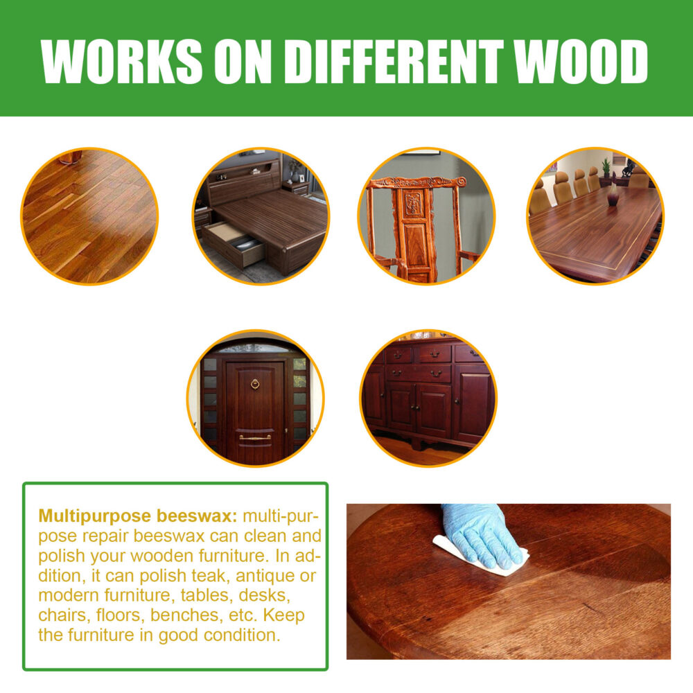 Wood Scratch Repair beeswax Home wood floor scratch color polishing and brightening care wax #JL04-JAB01-A082-1-GN1 - Image 8