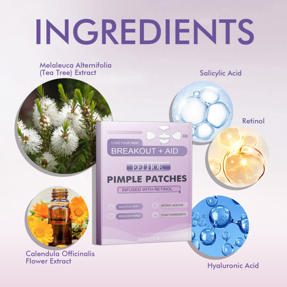 Cheek Acne Patch Salicylic Acid Facial Treatment for Acne Acne Closing Gentle Cleansing Patch #JL04-EEA05-A015-30-VT1 - Image 10