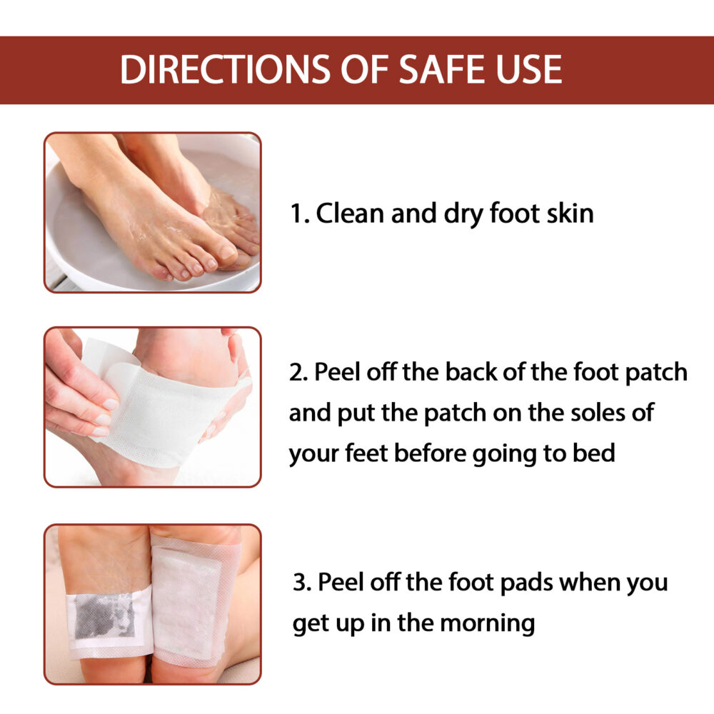 Bamboo charcoal foot patch body cleaning dehumidification care comfortable sleeping foot sole foot care patch #JL04-XIA07-A013-10-RD1 - Image 8