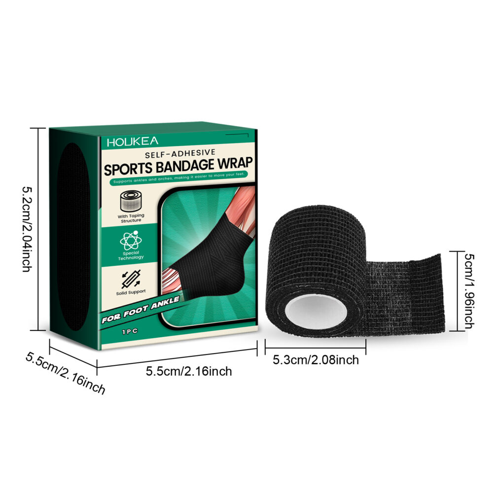 Elastic self-adhesive sports bandage (ankle guard) Protects ankle joints from sprains during running #JL04-HKB07-A001-1-GN2 - Image 2