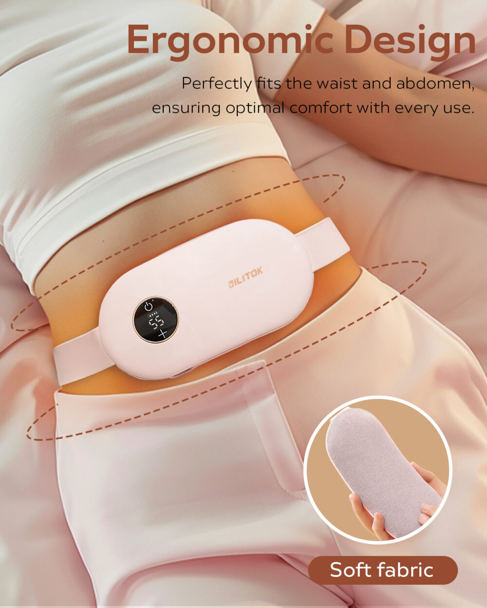 Portable heating pad, heating pad for period cramps, Fast Heating Pad，Wearable Heating Pads for Cramps with 3 Heat，back or tummy heating pad for women and girls  #JL06-17037256 - Image 2