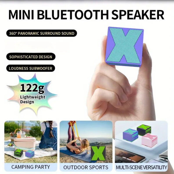 6541  Portable magic light light Bluetooth small speaker - outdoor wireless speaker #JL07-X1-BLACK/X1-BLU/X1-Pink - Image 3