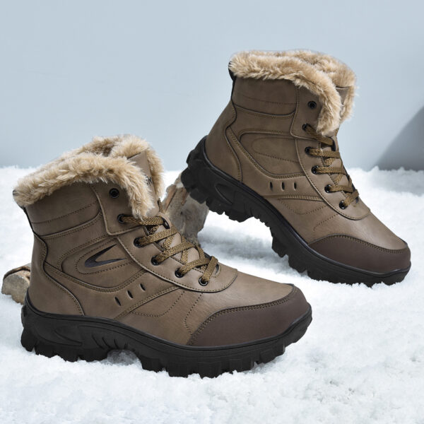 Winter outdoor warm waterproof non-slip cotton boots #JL07-935黑色/935棕色