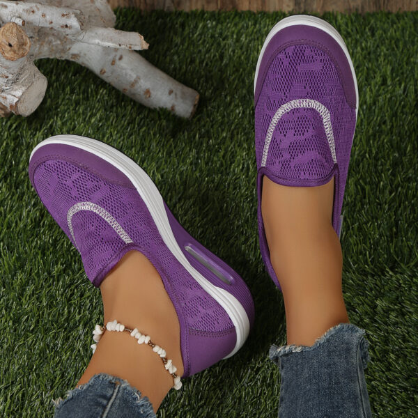 Stylish breathable mesh sneakers - comfortable and lightweight casual shoes #JL07-2288黑色/2288灰色/2288紫色/2288玫红 - Image 9