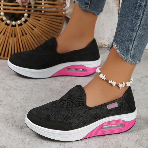 Stylish breathable mesh sneakers - comfortable and lightweight casual shoes #JL07-2288黑色/2288灰色/2288紫色/2288玫红