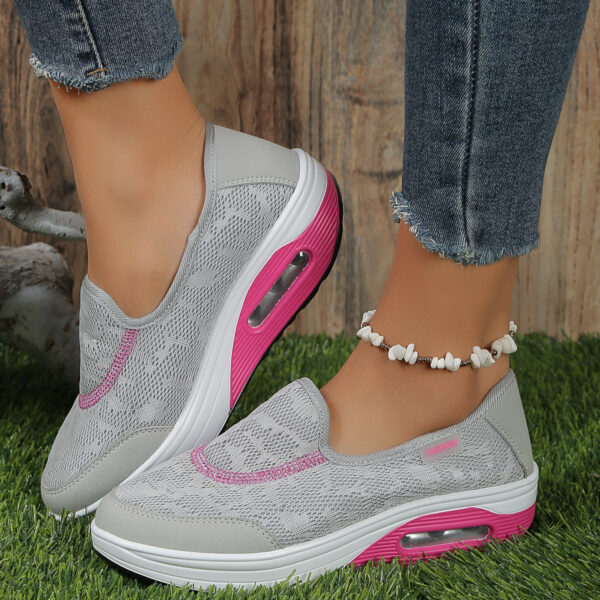 Stylish breathable mesh sneakers - comfortable and lightweight casual shoes #JL07-2288黑色/2288灰色/2288紫色/2288玫红 - Image 4