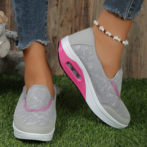 Stylish breathable mesh sneakers - comfortable and lightweight casual shoes #JL07-2288黑色/2288灰色/2288紫色/2288玫红 - Image 5