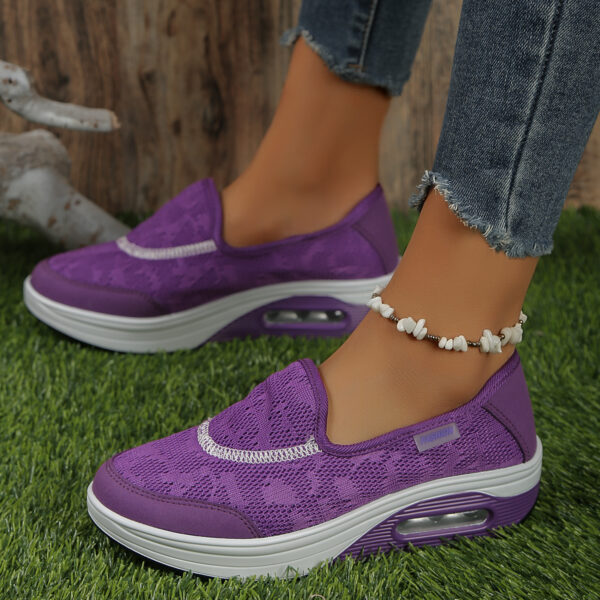 Stylish breathable mesh sneakers - comfortable and lightweight casual shoes #JL07-2288黑色/2288灰色/2288紫色/2288玫红 - Image 8