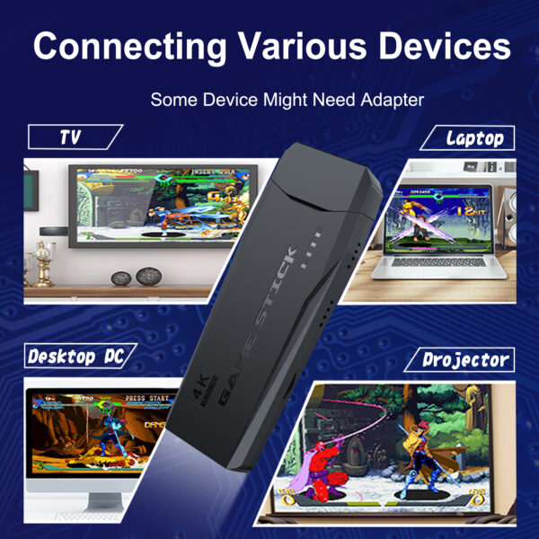 6541  M8-4K Gaming Stick: 20,000 + built-in games, 9 emulators, HDMI output, 4K HDR support, dual wireless gamepads #JL07-M8-4K - Image 6