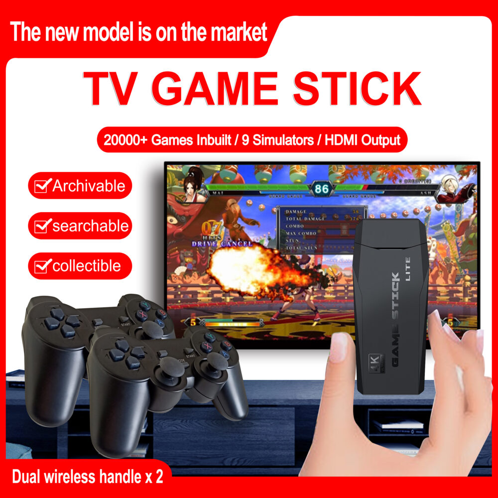 6541  M8-4K Gaming Stick: 20,000 + built-in games, 9 emulators, HDMI output, 4K HDR support, dual wireless gamepads #JL07-M8-4K - Image 8