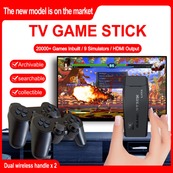 6541  M8-4K Gaming Stick: 20,000 + built-in games, 9 emulators, HDMI output, 4K HDR support, dual wireless gamepads #JL07-M8-4K - Image 8