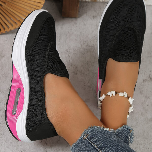 Stylish breathable mesh sneakers - comfortable and lightweight casual shoes #JL07-2288黑色/2288灰色/2288紫色/2288玫红 - Image 3